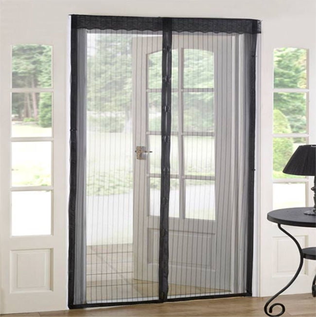 Door Curtain Mesh for Front Door and Home Outside Walk Through Easily Coffee 