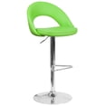 thumbnail image 4 of Flash Furniture Contemporary White Vinyl Rounded Back Adjustable Height Barstool with Chrome Base [CH-132491-WH-GG], 4 of 8