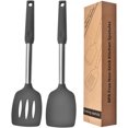 thumbnail image 1 of 2 Piezas Espátulas de Silicona Flexible Resistentes al Calor, Espátula de Silicona Para Utensilios de Cocina, Espátulas de Cocina ranuradas para voltear huevos, panqueques y carnes, 1 of 4