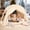 Beige, variant on Bed Tents for Kids and Adults, Portable 100% Breathable and 93% Blackout Dream Play Tent, 3 Doors Big Privacy Space Sleeping Canopy for Floor or Twin Full Queen Sizes Bed