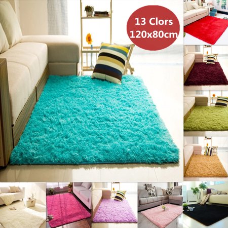 4 X2 7 Modern Soft Fluffy Floor Rug Anti Skid Shag Shaggy Area