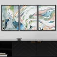 thumbnail image 3 of wall26 Framed Canvas Print Wall Art Set Pastel Paint Swirl Landscape Abstract Shapes Illustrations Modern Art Bohemian Decorative Multicolor for Living Room, Bedroom, Office - 16"x24"x3 Bla, 3 of 5