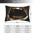 thumbnail image 2 of Zufioo Golden Lips Modern Sculpture Print Double-Sided Throw Pillow Cover, Pillow Protector Home Decor - With Hidden Zipper, Suitable for Bedroom, Living Room, Car Interior-20"x30", 2 of 6