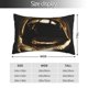 thumbnail image 2 of Fotbe Golden Lips Modern Sculpture Funda de Almohada Decorativa Estilo Occidental, Lujo en Algodón, Fundas para Almohadas King, Cojín Estampado para Decoración del Hogar-14"x20", 2 of 6