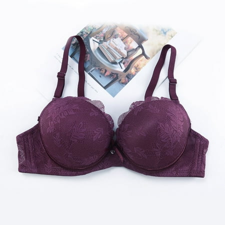 LLYWEY Womens Padded Bras on Sale Lightweight Bras Women Ladies Tie-Front Bra Style-1223 Women s Plus Multiway Bra Feature Adult Female Sports Sports Bras Red 34B