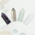 thumbnail image 4 of Unique Bargains 4 Pcs Palm Stone Faux Crystal Column Stone Carved Pocket Palm Stone Yellow White Quartz for Stress Relax, 4 of 7