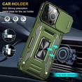 thumbnail image 5 of 15 Pro Max Phone Case for iPhone 15 Pro Max Case,with Camera Cover and Kickstand,[Heavy Duty Shockproof Case][Military-Grade Drop Protection] for iPhone 15 Pro Max Case Army Green, 5 of 12