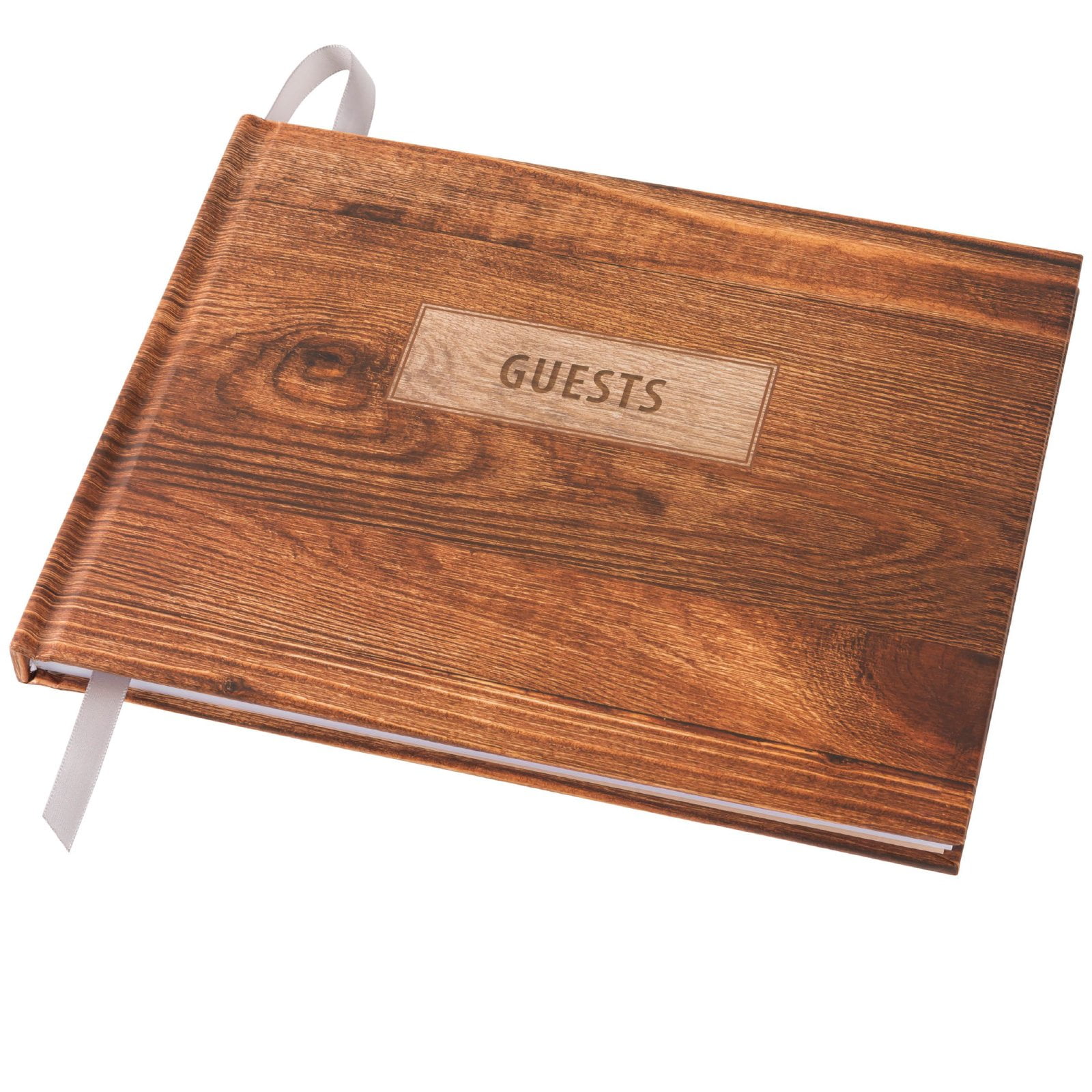 Global Printed Products Wedding Guest Book 9"x7" (Rustic Design) WGB