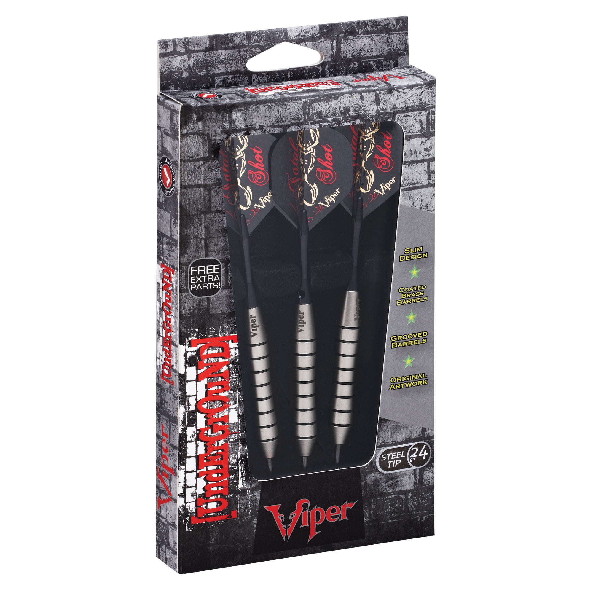 Viper Underground Fatal Shot Steel Tip Dart Set, 24 Grams