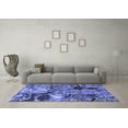 thumbnail image 3 of Ahgly Company Indoor Round Abstract Blue Modern Area Rugs, 5' Round, 3 of 4