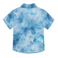 thumbnail image 2 of Dailycode Small Short Sleeve Button Down Shirts Abstract Blue Splashes Casual Shirt 3-10 Years, 2 of 9