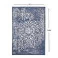 thumbnail image 4 of Lush Ambience Inc. Lush Ambience Zehra Indoor Outdoor Plastic Area Rugs- Rectangular 4' X 6' - Blue, 4 of 9