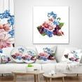 thumbnail image 4 of Designart Vintage Floral Watercolor - Floral Throw Pillow - 16x16, 4 of 5
