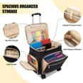 thumbnail image 5 of Rolling Craft Bag,Sewing Machine Tote,Large Sewing Accessories Storage with Wheels,Detachable Rolling Teacher Bag and Transport Tote for Craft,Teaching,Office, 5 of 9