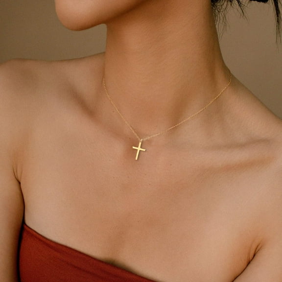 Cross Necklace for Women - Dainty 18K Gold Plated/Sterling Silver Layered Cross Pendant Simple Cute Necklaces for Women Trendy Jewelry Gifts