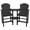 Black, variant on SERWALL Tall Adirondack Chairs Set of 2,Recycled Poly Balcony Chair with Double Connecting Tray Patio Stools Weather Resistant for Outdoor Deck Lawn Pool Backyard