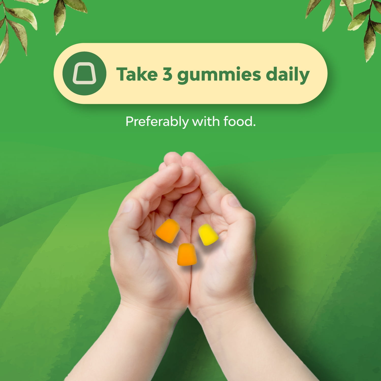 Natures Craft Plant-Based Omega 3 6 9 Gummies for Kids with Vitamin C – Immune Support, 180 Count