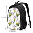 thumbnail image 5 of Vsdgher Lavender Flowers Print Travel Laptop Backpack, Laptops Backpack with USB Charging Port, Water Resistant Computer Bag Gift for Men & Women, 5 of 7