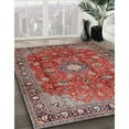 thumbnail image 3 of Ahgly Company Machine Washable Indoor Square Traditional Camel Brown Area Rugs, 7' Square, 3 of 7