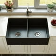thumbnail image 4 of 33" L X 20" W Double Basin Workstation Farmhouse Kitchen Sink With Sink Grid, Cutting Board And Dish-Drying Rack  DV-1K0068B, 4 of 10