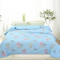 thumbnail image 4 of Qocolhg Summer Quilts for Adults Kids, Air Conditioning Quilt, Washed Cotton Cooling Blankets for Hot Sleepers, Sofa Bedding Soft Coverlet Lightweight Cooling Quilts for All Season, 39x59 inch,Blue, 4 of 5