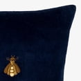 thumbnail image 4 of Navy Bee Silk Velvet Throw Pillow, 12" X 12", 4 of 5