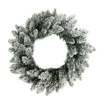 AUDeals Pre Assembled Snowflake Christmas Wreath Artificial Pine and Berry Garland Holiday Decor for Front Door Wall Window Indoor Outdoor Christmas Decorations Xmas Winter Front Porch Decor