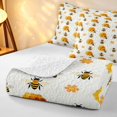 thumbnail image 4 of Erosebridal Kawaii Bug Bee Quilt Full,Cartoon Floral Full Bedspread Sets,White Black,3-Piece,1 Coverlet and 2 Pillowcases, 4 of 7