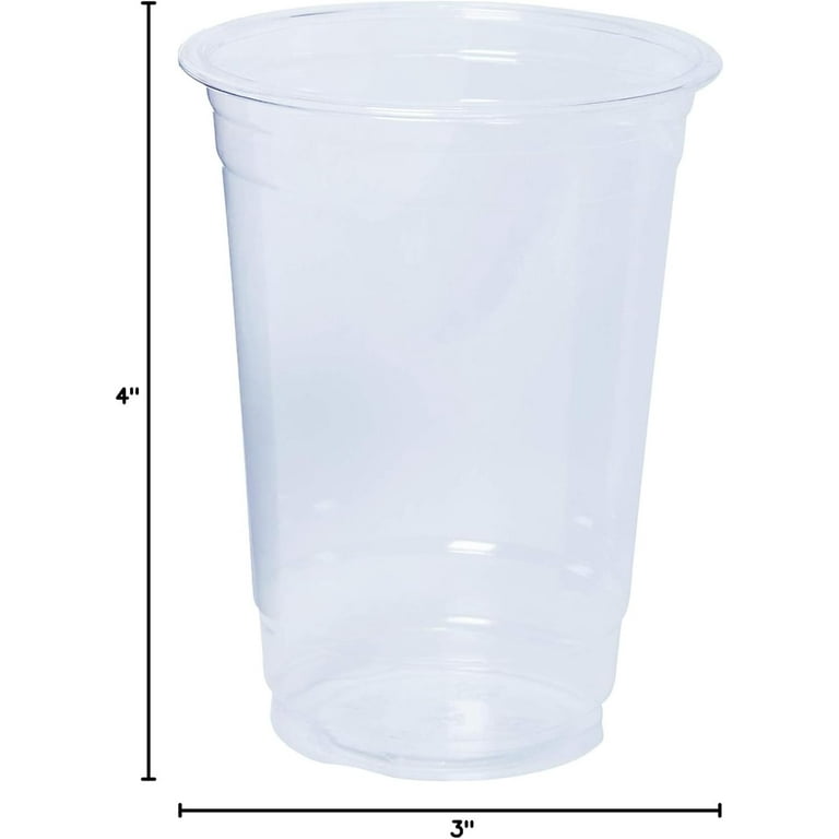 Comfy Package 10 oz. Crystal Clear PET Plastic Cups [100 Pack]
