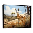 thumbnail image 2 of Designart "Pastoral Scenes with Bound Kangaroos I" Animals Floater Framed Canvas Print, 2 of 7