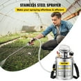 thumbnail image 3 of Vevor 1 Gallon Pump Sprayer Stainless Steel, Lawn and Garden Hand Pump Sprayer with Pressure Gauge&Safety Valve, Adjustable Nozzle for Gardening, 3 of 10