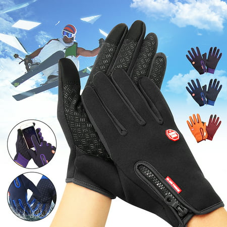 Unisex Men Women Winter Warm Windproof Waterproof Anti-slip Thermal Touch Screen Gloves for Skiing Cycling Travelling Other Outdoor Full (Best Waterproof Winter Cycling Gloves)