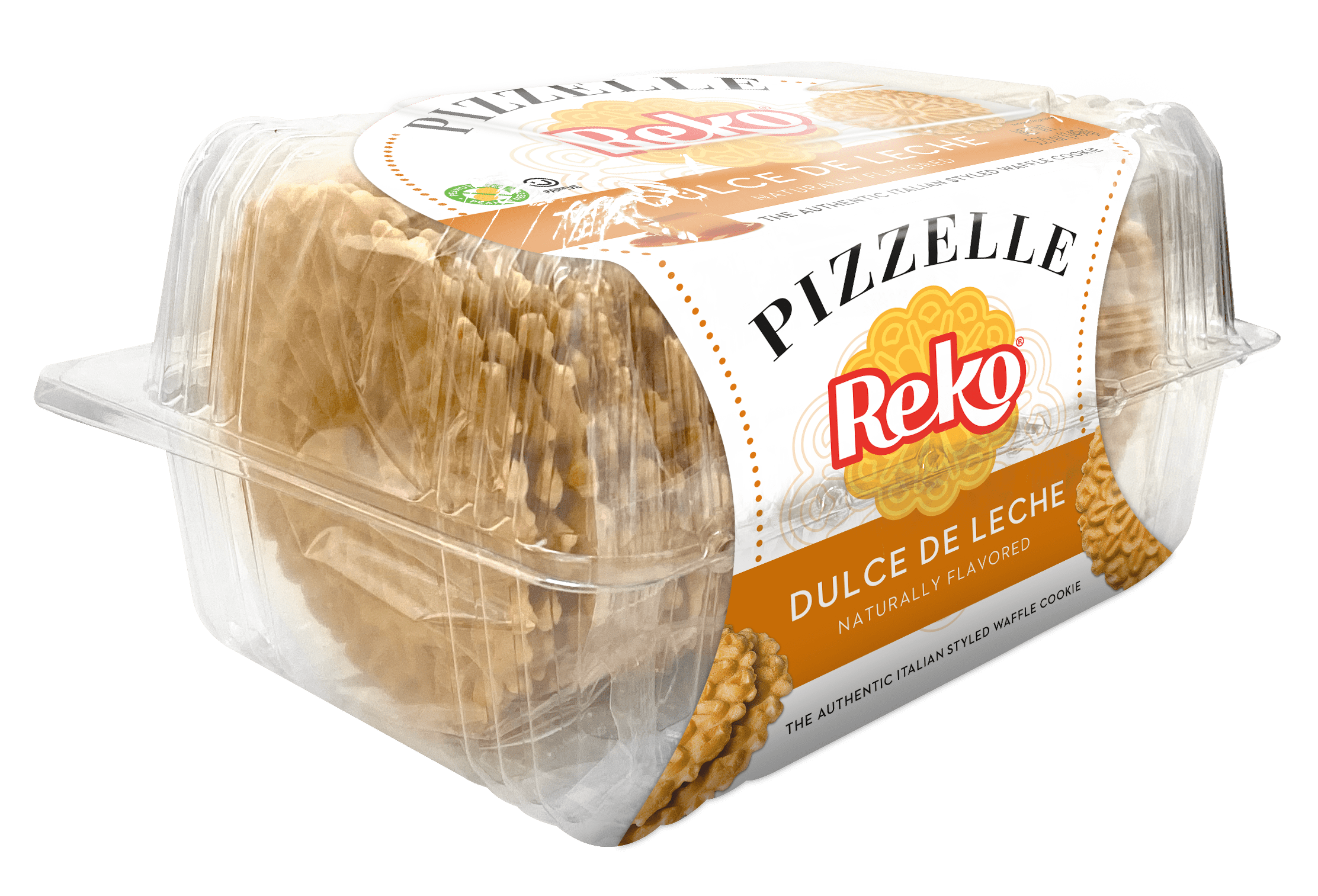 Reko Pizzelle Dulce de Leche, Italian Style Waffle Cookies, 5.25oz, 150g