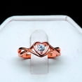 thumbnail image 4 of Christine Engagement Ring Promise Heart For Women Yellow or Rose Gold Cz Ginger Lyne Collection, 4 of 5