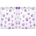 thumbnail image 2 of Dog Paw Pattern Tier Curtains Tier Kitchen Living Room Bedroom Balcony 2 Panels 27x36 Inch, 2 of 9
