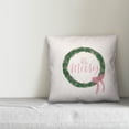 thumbnail image 3 of Creative Products Be Merry Wreath 16x16 Spun Poly Pillow, 3 of 3