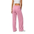 thumbnail image 6 of Sahpxhe Womens Workout Sweatpants Straight Wide Leg High Waist Drawstring Casual Loose Trousers with 3 Pockets for Running Gym Pink XXXL, 6 of 6