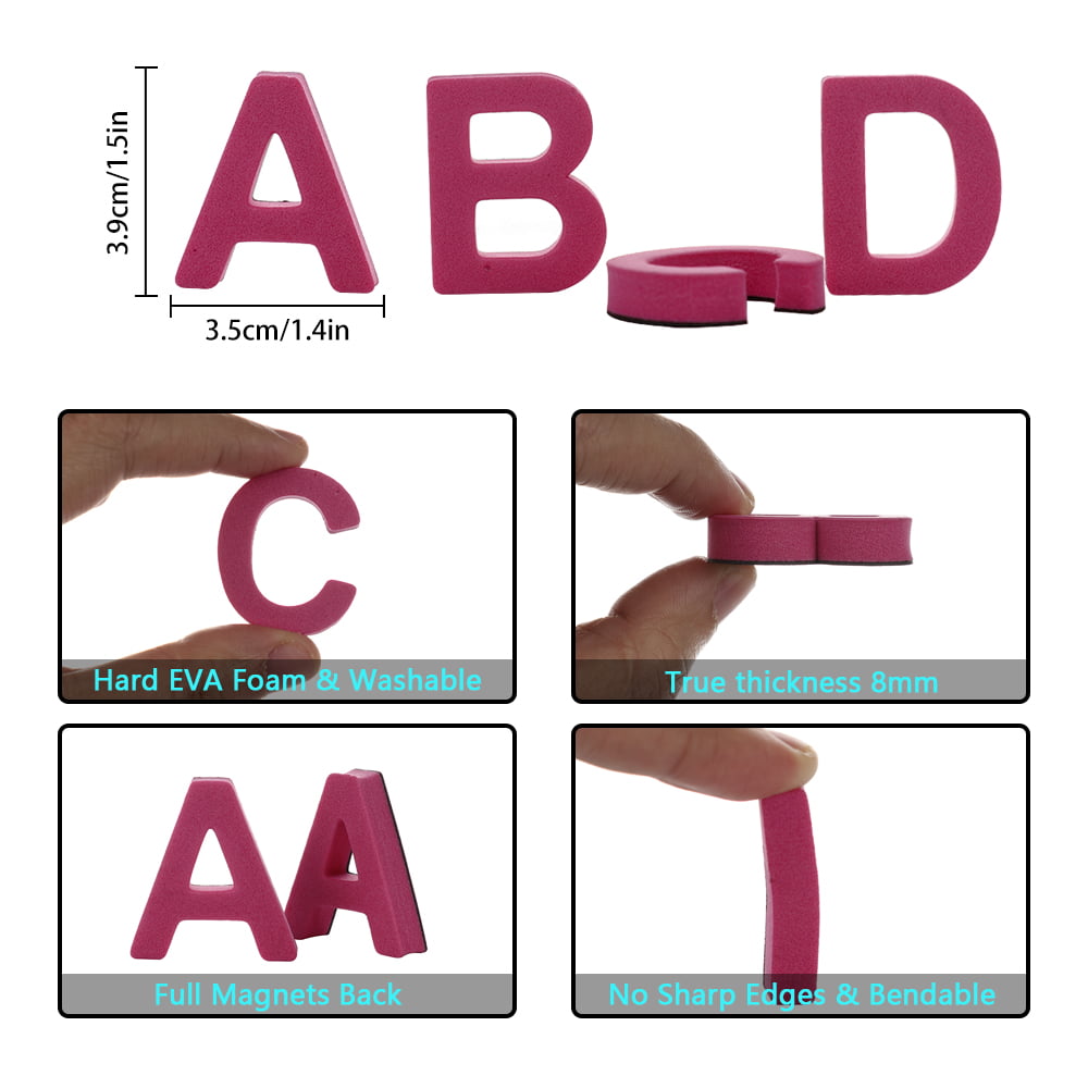 124Pcs EVA Magnetic Letters Alphabet Fridge Magnet Educational Learn Foam Words 