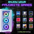 thumbnail image 5 of Novatech Phantom 2.0 Prebuilt Gaming PC Desktop Computer - RX580 8GB - Intel i7 Xeon 3.5GHz - 16GB RAM - 512GB M.2 SSD WiFi/BT, Win 11 - Gaming Computer Tower - Pre Built PC Gaming - 1 Year Warranty, 5 of 9