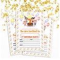 thumbnail image 2 of Darling Souvenir Yellow Birthday Invitation Card 28 Pcs Fill or Write In Blank Invites Printable Party Supplies 5 x 7 Inches, 2 of 5
