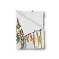 thumbnail image 2 of Prehistoric Soft Flannel Fleece Throw Blanket, Colorful Dreamcatchers Design Elements Print, Cozy Plush for Indoor and Outdoor Use, 50" x 70", Multicolor, by Ambesonne, 2 of 5