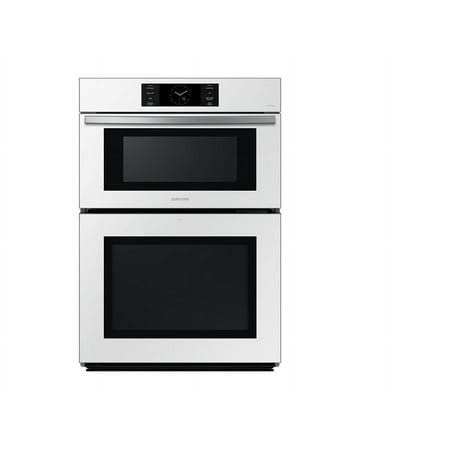Samsung - BESPOKE 30" Built-In Electric Convection Combination Wall Oven with Microwave and Flex Duo - White Glass