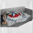 thumbnail image 6 of Texas Star Soft Flannel Fleece Throw Blanket, Proud to Be a Texan Words with Star Motif in Circle Patriotic Message, Cozy Plush for Indoor and Outdoor Use, 70" x 90", Blue and Vermilion, by Ambesonne, 6 of 6