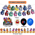 thumbnail image 2 of 44Pcs For Among us Party Decoration Kit – Includes Banner, 18 Balloons,25 Cupcake Toppers for Themed Celebrations, 2 of 4