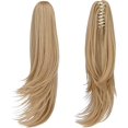 thumbnail image 1 of ORUYROP Extension de Queue de Cheval Blonde, extensions de Cheveux de Queue de Cheval 20 Pouces Extension de Cheveux Queue de Cheval Griffe Bouclée Postiche Synthétique d'Apparence Naturelle pour Femmes, 1 of 5