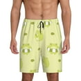 thumbnail image 3 of Lsque Cute Frog3 Mens Sleep Pajama Shorts,Short Pajama Pants, Cotton Ultra-Soft Knit-3X-Large, 3 of 9