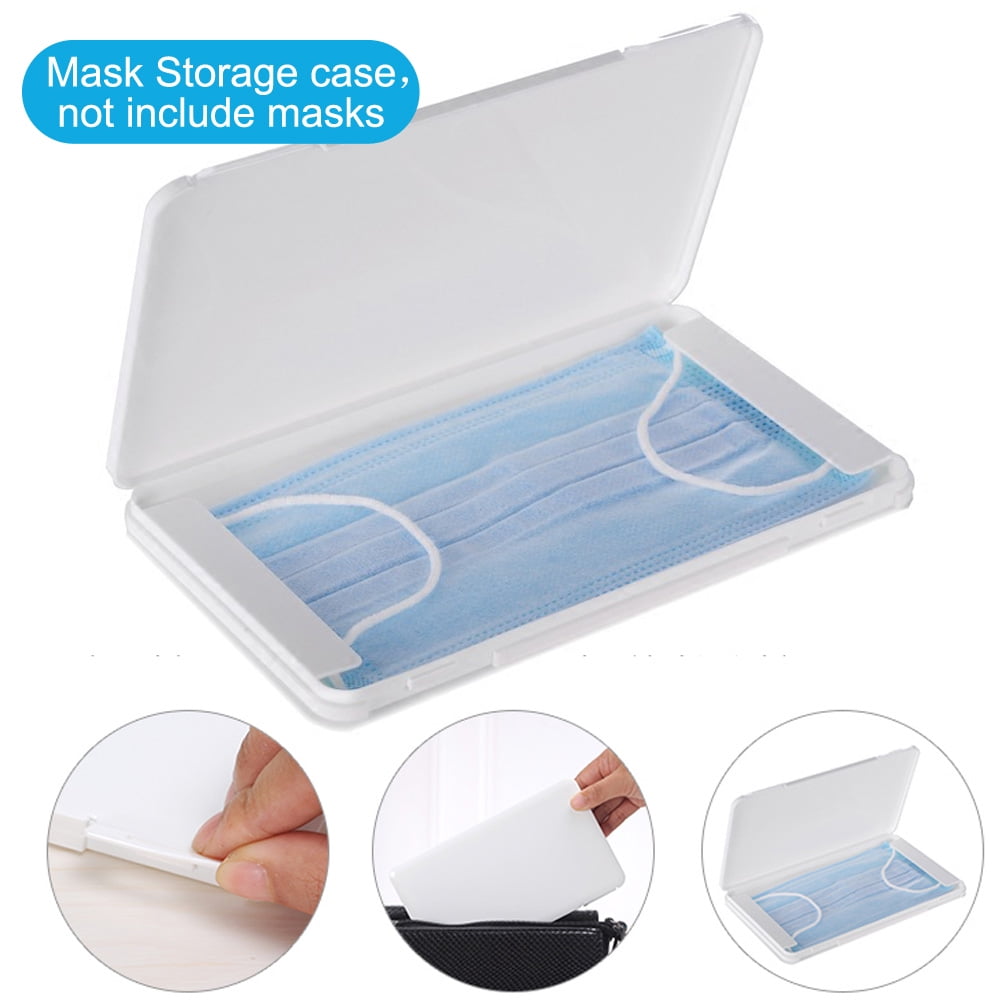Plastic Storage Boxes Face Mask Box Mask Storage Case Face Covering Holder Plastic Storage Boxes Face Mask Box Mask Storage Case Face Covering Holder