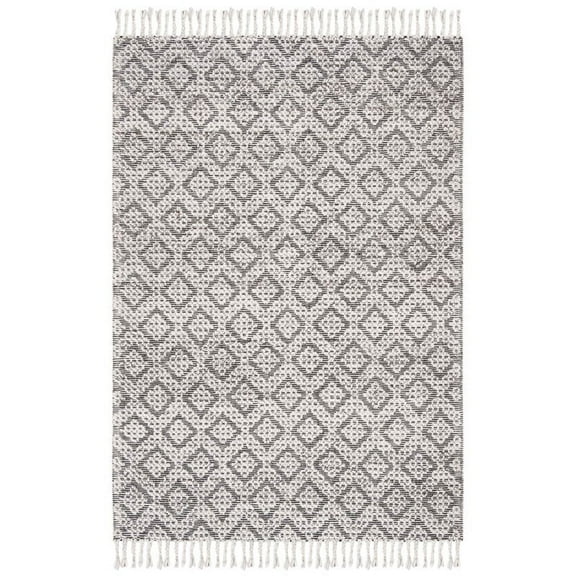 SAFAVIEH Natura Aifric Braided Diamonds Area Rug, Charcoal, 5' x 8'