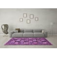 thumbnail image 3 of Ahgly Company Indoor Round Abstract Purple Modern Area Rugs, 8' Round, 3 of 4