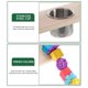 thumbnail image 3 of Bird Feed Swing Colorful Parrot Swing Toy for Bird Cage Indoor Use Wooden Stainless Steel Multi Function 1Pcs, 3 of 5